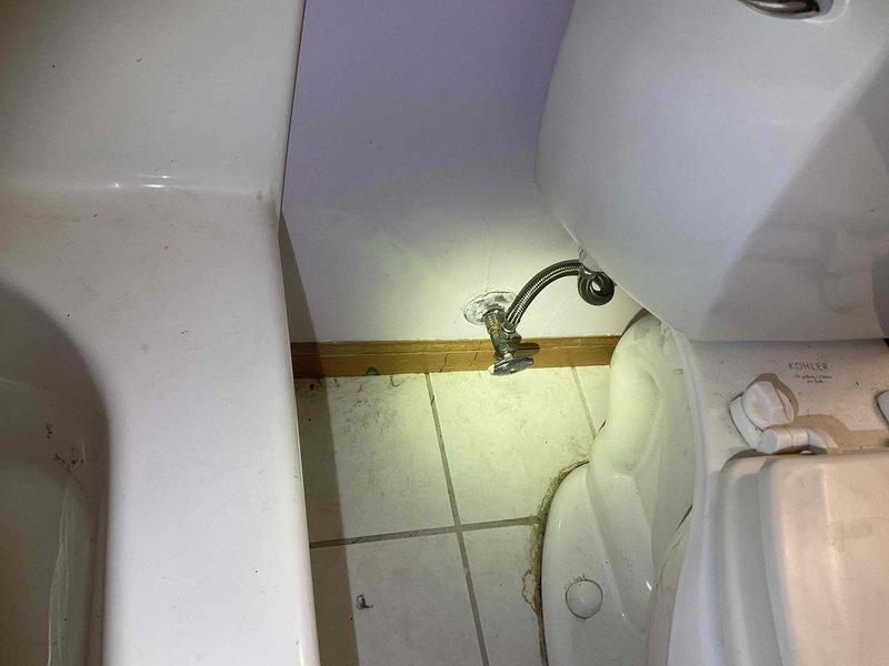 Responded to a service call for a leaking toilet on the 2nd level. Customer had previously attempted to rebuild the toilet themselves. Completed the repair by properly installing a new supply tube and correctly positioning the customer-supplied fill valve and flapper, resolving the water infiltration issue.