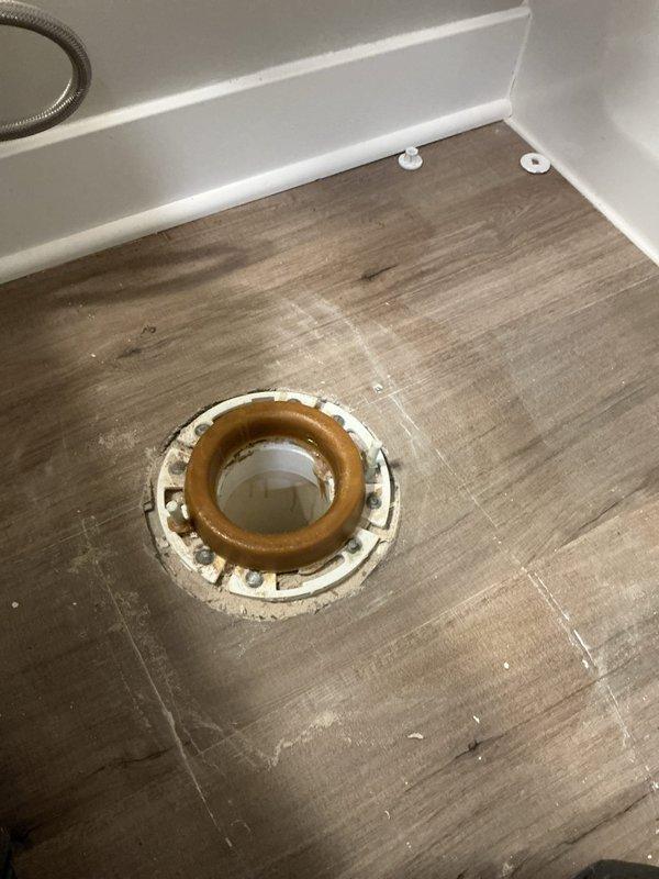 Completed installation of two customer-supplied toilets. Removed existing units, installed new wax rings and properly secured toilets to flanges. Verified proper operation of both fixtures and confirmed no leaks at supply line connections.