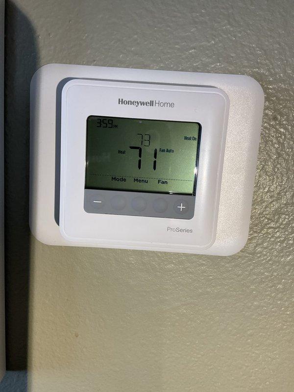 Responded to a no-heat service call for aged system that was previously serviced for thermostat issues. Diagnostic testing revealed furnace shutting down on pressure switch due to significant water accumulation in draft housing. Identified leak in draft housing causing operational failure. Discussed equipment age with homeowner and recommended system replacement consultation rather than extensive repairs on aging unit. Thermostat was confirmed operational with proper settings and connections.