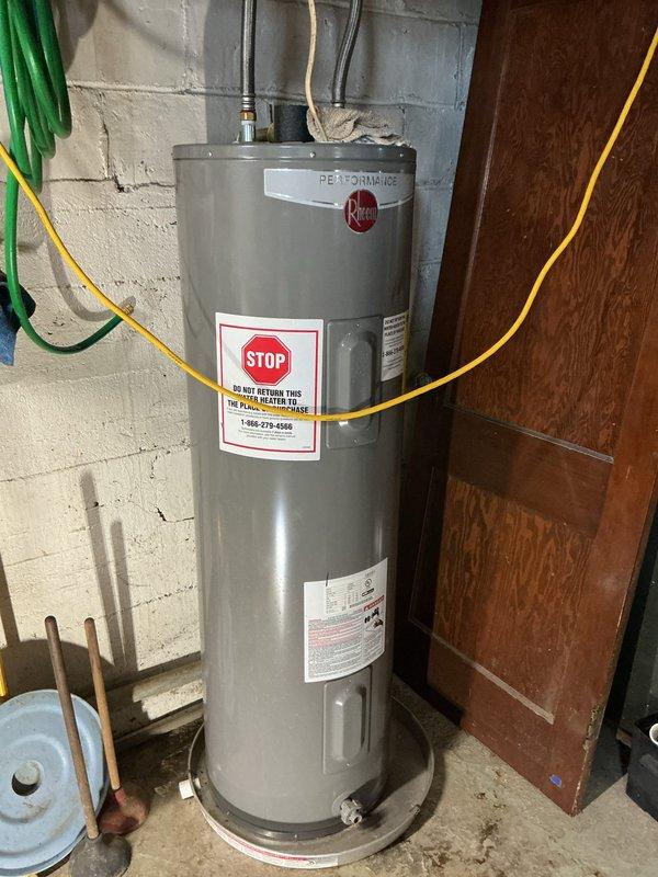 Completed comprehensive annual plumbing inspection with no immediate issues identified. Documented existing water heater (Rheem) and shutoff valve installations. Customer expressed interest in potential future installations including water softener, tankless water heater, and re-piping for laundry and kitchen areas; service advisor scheduled to follow up next week regarding these upgrade options.