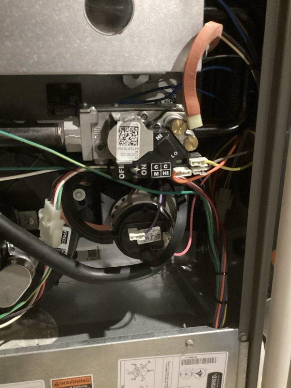 Replaced faulty pressure switch in Lennox Mendota furnace that was triggering multiple pressure switch error codes. Reconfigured system from timer-controlled high fire mode to factory settings to resolve persistent code when unit entered high fire stage. System now operating properly, though advised possible control board issue if symptoms recur.