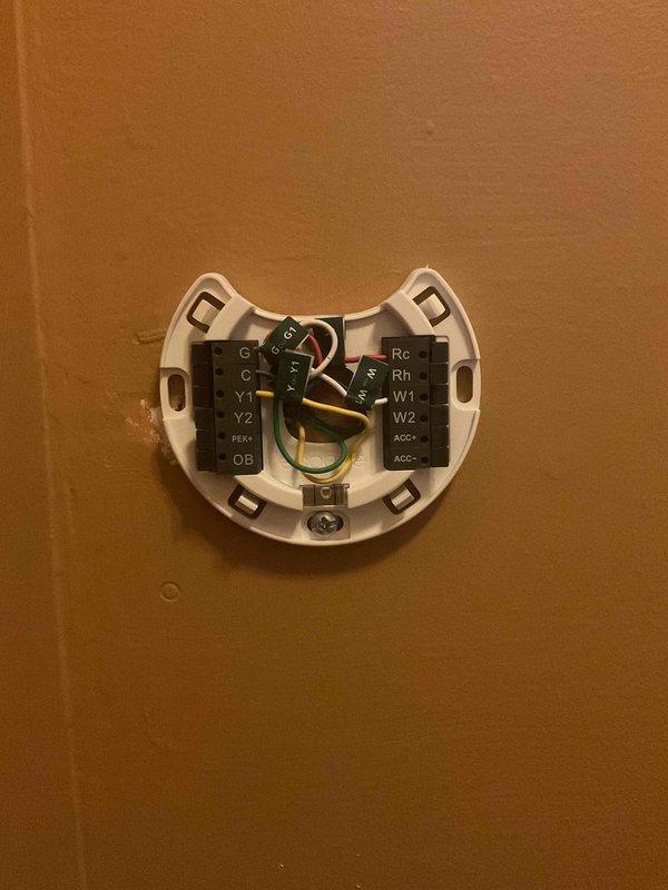 Performed scheduled furnace tune-up on Lennox system. Inspected and confirmed proper thermostat wiring connections at terminal block. Examined heat exchanger fins, which showed normal condition with no visible damage or debris accumulation. System operating within normal parameters; no issues identified.