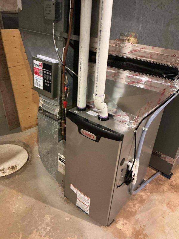 Responded to service call for complex multi-zone HVAC system featuring Lennox furnace, geothermal unit, and electric backup heat. Determined existing zone board incompatible with required wiring configuration for the 2-stage furnace with 3 zones. Ordered replacement Honeywell zone board and will return to complete installation once parts arrive.