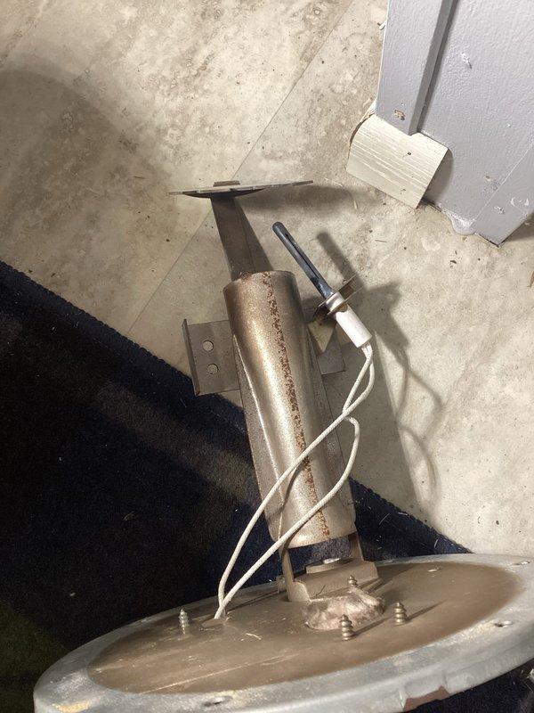 Responded to no-heat complaint at residential trailer unit. Diagnosed system attempting ignition but failed due to faulty igniter (confirmed with 0 ohms reading). Heat exchanger inspection showed no compromises with all components within specifications. Installed temporary hot rod igniter as immediate solution, restoring heating function, with scheduled follow-up to replace with proper OEM igniter due to insulation concerns on temporary part.