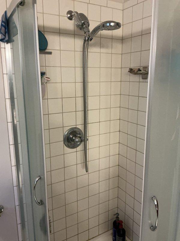 Performed comprehensive plumbing inspection and identified several issues requiring attention: slow drainage in bathroom sink, deteriorating toilet flapper, surface rust on pressure tank, and aging shut-off valves known for potential leakage problems. Visual inspection of shower revealed normal working condition, but toilet tank inspection showed significant mineral buildup/corrosion and discolored water indicating possible water quality issues. Advised customer to monitor these conditions, particularly the problematic valves.