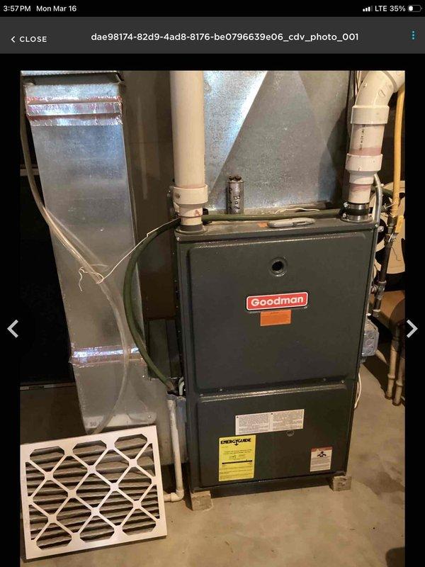 Diagnosed a pressure switch code on Goodman furnace that was intermittently failing to heat. Upon inspection, found defective solder joints on control board connector causing poor connection and false pressure switch fault. Installed new control board to restore heating function while advising customer on replacement options due to age of system.