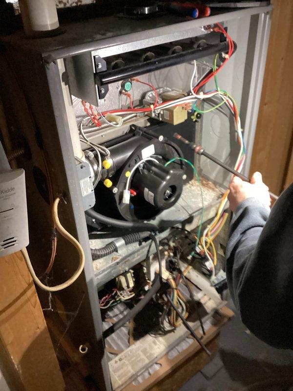 Completed sold repair service by installing replacement collector box and combustion inducer assembly as previously diagnosed. System operation was verified after installation of new components, and customer was enrolled in rewards program.