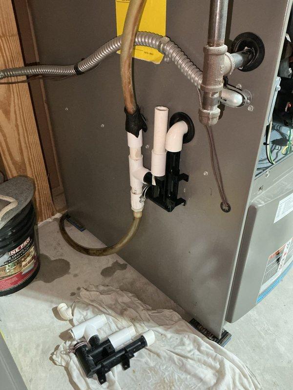 Completed sold repair on Lennox Mendota furnace, replacing collector box, condensate trap, and PSC draft combustion inducer blower assembly. System was fully cycled and tested after component installation, confirming proper operation with no issues.
