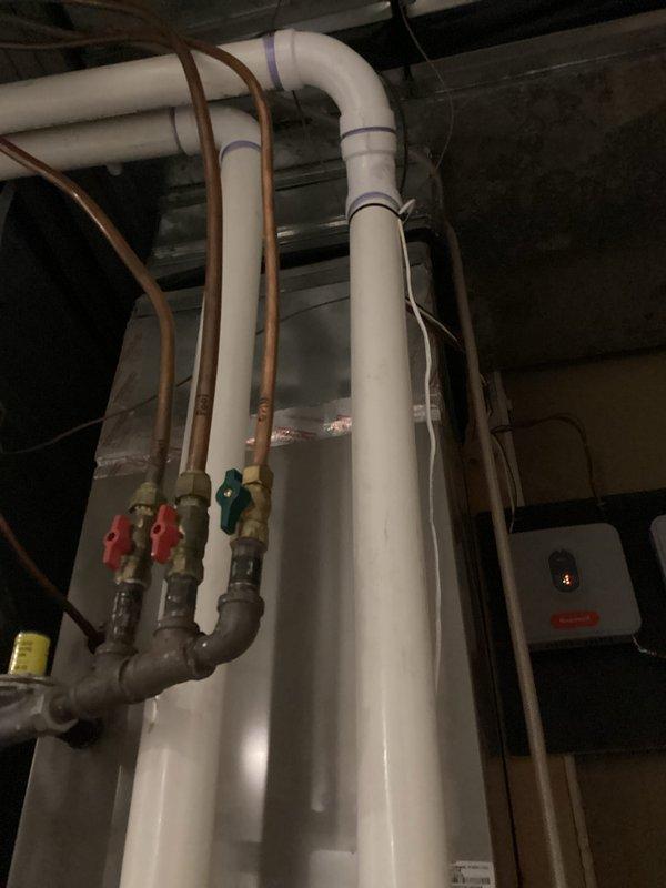 Completed routine heating maintenance visit on two 14-year-old Bryant two-stage furnaces as part of recurring service agreement. Both units operating within normal parameters following comprehensive tune-up procedures. Modified filter slot configuration to accommodate one-inch filters for improved accessibility and maintenance compliance. Identified opportunities for mini-split installation in detached garage and outbuilding structures to address heating/cooling needs in those spaces.
