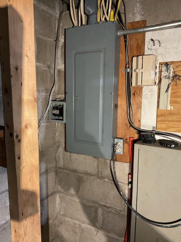 Responded to no heat call and found furnace had been powered off during filter replacement by maintenance personnel and not turned back on. Thermostat was receiving no power from furnace, causing display to remain dark despite fresh batteries in backup system. Restored power to furnace unit, verifying proper operation of heating system. Provided quote for thermostat replacement due to potential defect preventing proper display function even after power restoration.