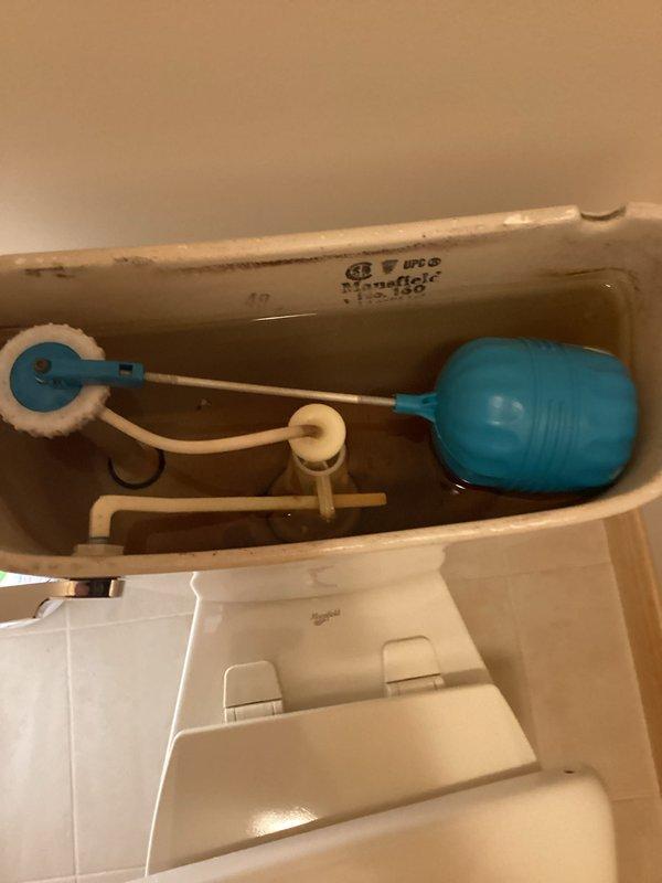 Completed comprehensive plumbing inspection of residential bathroom fixtures including double vanity sink configuration and toilet tank assembly. Inspected vanity plumbing connections, chrome faucets, undermount sinks, and toilet fill valve mechanism with float ball assembly, documenting conditions with photographs for service records.