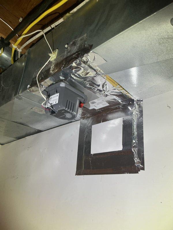 Completed comprehensive furnace maintenance tune-up on a 5-6 year old residential HVAC system for a new homeowner who recently moved into the property. Performed standard seasonal maintenance procedures including inspection of blower motor, ductwork connections, and electrical components. Replaced aging humidifier unit with new equipment and installed new drain hose to ensure proper moisture management and system efficiency.