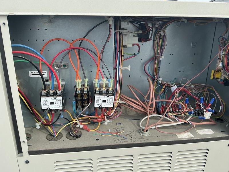 Completed fall/winter preventive maintenance on two commercial rooftop units. Replaced dirty return air filters, performed comprehensive safety inspection of heating systems including heat exchanger and electrical components, and verified proper operation of heating and fan functions. All equipment tested and confirmed operational with no issues noted.