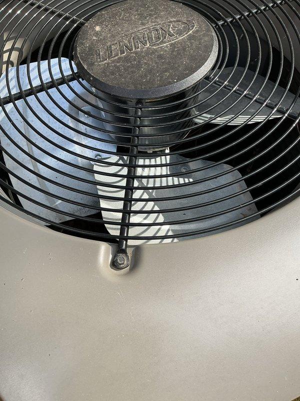 Completed annual maintenance tune-up on 8-year-old Lennox air conditioning system. Performed thorough inspection of condenser unit and found condenser coil heavily soiled with dirt and debris, restricting airflow and reducing system efficiency. Cleaned condenser coil to restore proper heat transfer. Tested dual capacitor and found readings outside manufacturer specifications, which would lead to compressor failure if not addressed. Replaced faulty dual capacitor with new unit meeting OEM specifications to ensure proper motor operation and system longevity.