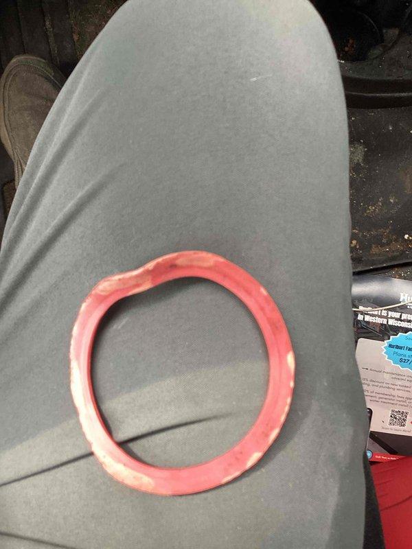 Responded to a continuously running toilet that had been malfunctioning for several days. Upon arrival, found the water supply had been shut off by the homeowner due to the persistent running condition. Diagnosed the issue as a failed seal ring on the Kohler toilet flapper mechanism. Removed the deteriorated yellow ring from the flush valve assembly and replaced it with a new gasket to restore proper sealing function. Tested the toilet operation to confirm the running water issue was resolved and the flush mechanism was functioning correctly.