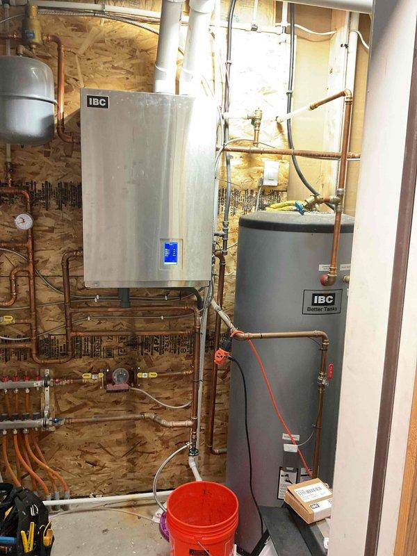 Replaced failed hot surface ignitor on IBC wall-mounted boiler system. Installed new ignitor per manufacturer specifications and tested system operation to verify proper ignition sequence. Unit now firing correctly with reliable flame detection and all safety controls functioning as designed.