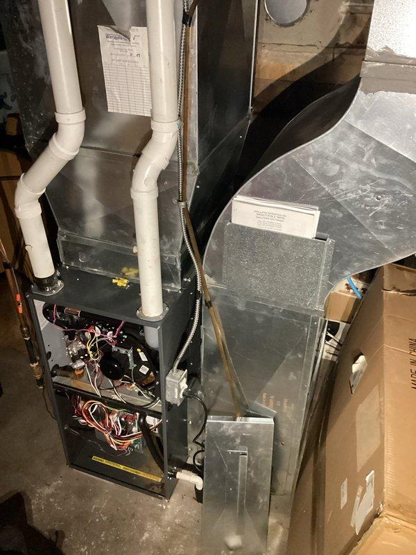 Responded to post-fire gas line safety inspection before utility restoration. Performed comprehensive inspection of all gas lines throughout property, including main supply line, furnace connection, cook stove line, capped gas dryer line, and capped water heater stub-out. Shut off valve to cook stove as precautionary measure. 

Inspected gas furnace located on opposite end of structure from fire damage area. Noted pre-existing rust staining near furnace gas connection from previous loose coupling during original installation—not related to current incident. All gas lines inspected and found to be structurally sound with no compromise from fire event.

Water heater showed significant water damage with standing water present on unit. Recommended replacement of water heater due to moisture exposure and potential internal damage. Documented findings with photographs for insurance and safety records. All accessible gas piping verified intact and safe for utility restoration.