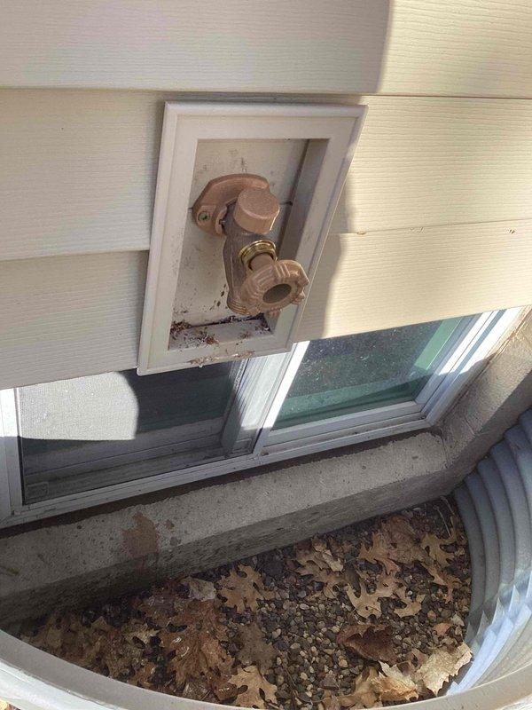 Responded to service call for non-functional exterior water spigot. Upon inspection, found the outdoor faucet completely seized and inoperable due to years of deterioration and leaking. The fixture showed significant corrosion and was beyond repair. Removed the failed spigot assembly and installed a new replacement unit with proper copper connections. Verified operation of shutoff valve and tested new spigot for proper function and leak-free performance. Job completed successfully with fully operational exterior water faucet.