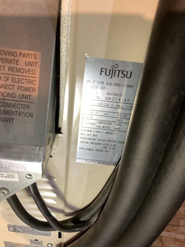 Responded to service call for Fujitsu mini split system experiencing heating malfunction with blinking power light, though cooling function remained operational. Diagnosed system as low on refrigerant charge and added 2.0 lbs of refrigerant to restore heating capability. Suspected refrigerant leak located in evaporator coil; system returned to normal operation as temporary solution until unit replacement.