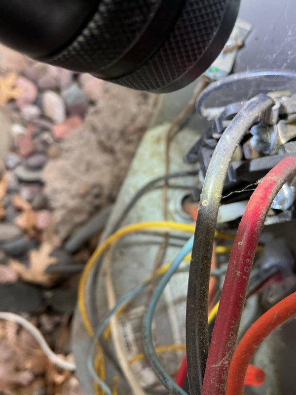 Performed comprehensive maintenance tune-up on 19-year-old R410A air conditioning system. Identified pitting contactor requiring future replacement and heavy debris accumulation on condenser coil, which was thoroughly cleaned and rinsed to restore optimal airflow and heat transfer efficiency.