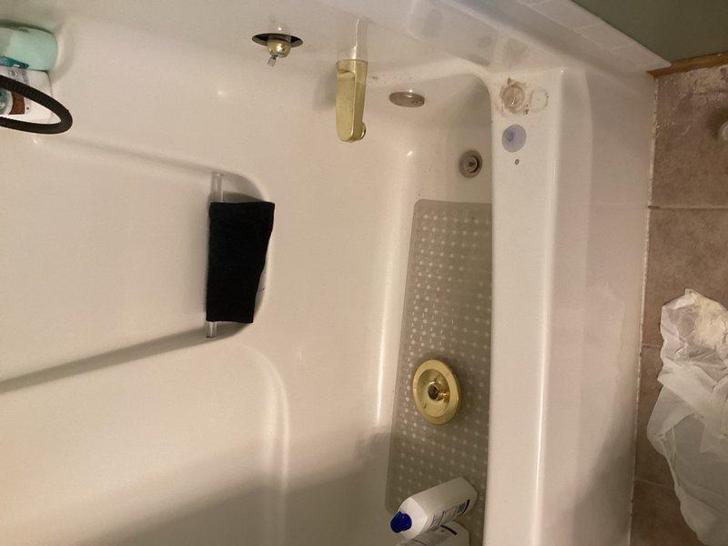 Responded to water leak emergency in basement originating from shower area. Upon arrival, water supply to home was shut off due to broken Delta valve in wall, damaged during attempted self-repair. Installed temporary shut-off valves to restore water service to remainder of home while isolating the compromised shower fixture. Follow-up appointment scheduled pending estimate approval for complete valve replacement and permanent repair.