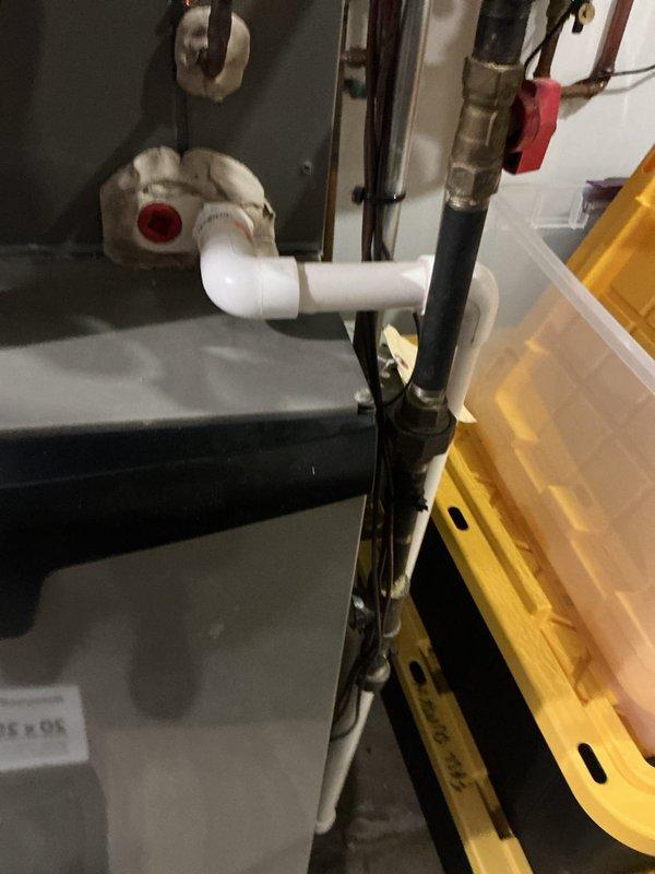 Completed routine AC maintenance tune-up on an 8-9 year old system with no known issues prior to arrival. Cleaned condenser coil, replaced customer-supplied filter, and performed standard system inspection with electrical readings recorded. Coordinated plumber visit for outdoor leaking faucet discovered during inspection.