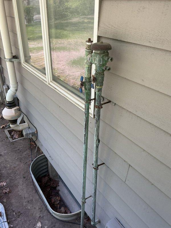 Responded to emergency call for burst pipe on irrigation system shut-off valve. Upon arrival, located the failure point on the house side of the irrigation system, approximately 1" below the vacuum breaker assembly. Assessed the damaged 1" pipe and associated shut-off valve, which showed signs of age and corrosion as evidenced by deteriorated exterior components. Performed necessary pipe repair to restore functionality to the irrigation system's water supply line. The repair addressed both the burst section of pipe and ensured proper operation of the shut-off valve assembly to prevent future water loss and allow for seasonal system maintenance.