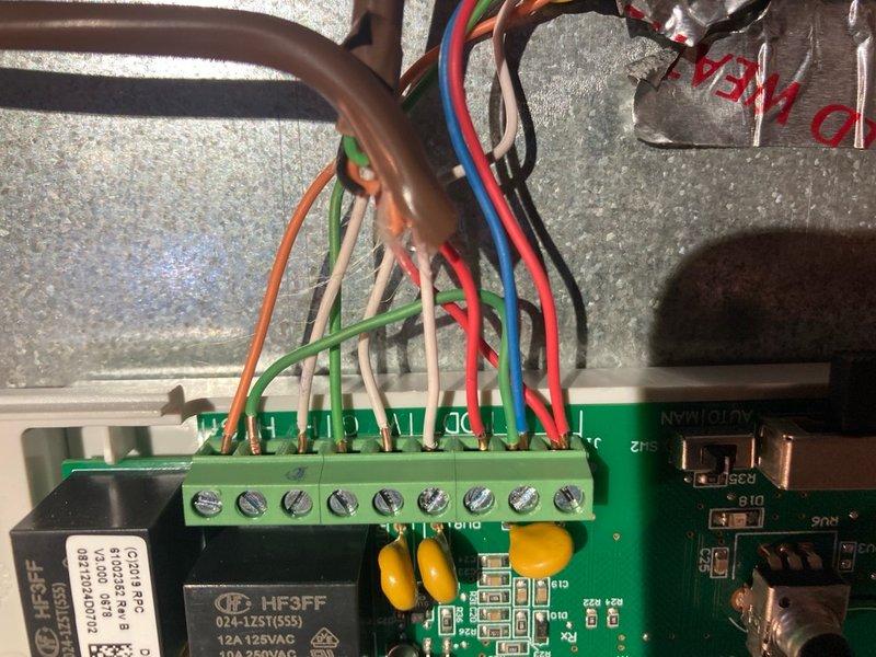 Responded to warranty call on recent installation to address humidistat and solenoid issues. Upon inspection, discovered missing wire connection from humidistat H terminal to solenoid and determined humidistat was reading incorrectly. Replaced defective humidistat with new unit, verified proper wiring connections to terminal block including H terminal for solenoid operation, and tested system for proper functionality. All components now operating within manufacturer specifications.