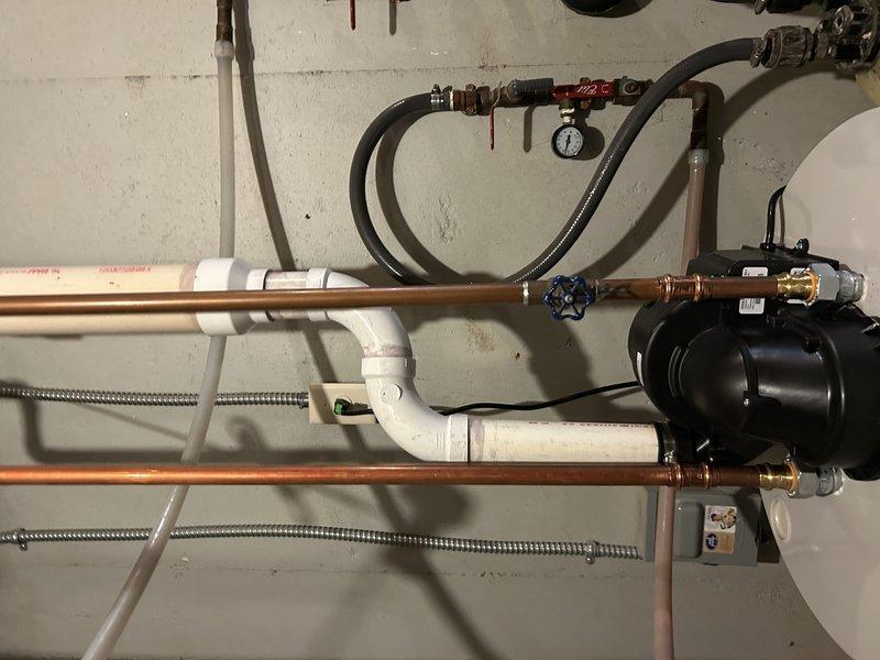 Responded to service call regarding vibrating noise from recently installed tanked water heater. Upon arrival, performed comprehensive inspection of water heater installation, including examination of mounting, connections, and associated plumbing infrastructure. Inspected pressure relief valve, expansion tank, copper supply lines, shut-off valves, and all connection points for proper installation and secure mounting. Verified water heater operation through complete system test. No mechanical issues, loose connections, or installation defects identified. All components functioning within normal parameters with no abnormal vibrations detected during inspection.