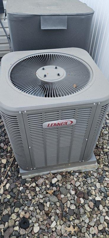 Performed scheduled air conditioning tune-up on Lennox outdoor condensing unit. Completed comprehensive maintenance inspection including refrigerant levels, electrical connections, and condenser coil cleaning. Unit operating within normal parameters with no deficiencies identified.