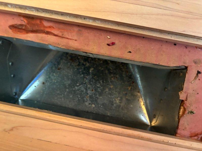 Completed comprehensive duct cleaning service in conjunction with new system installation. Removed significant accumulation of lint, dust, dirt, and hair from ductwork and supply/return vents throughout the system. Thoroughly vacuumed all accessible duct runs, including crawlspace sections where heavy debris and particulate buildup was evident on galvanized metal ductwork surfaces. Cleaned all register openings and ensured proper airflow pathways for optimal system performance.