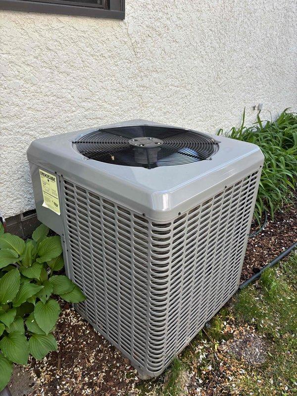 Completed annual air conditioning maintenance on one 3-year-old condenser unit under maintenance agreement. Performed comprehensive inspection including filter, thermostat, temperature drop verification, condenser coils, motors, capacitors, compressor, refrigerant levels, and condensate drain. All components operating within normal parameters with no deficiencies identified at time of service.