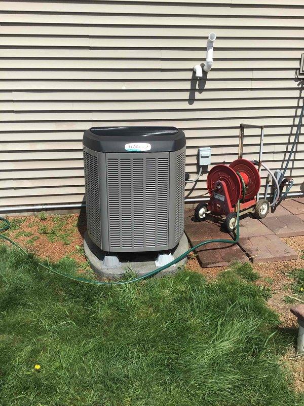 Completed comprehensive AC tune-up on 2-year-old system. Performed exterior coil cleaning on outdoor unit, replaced air filter, conducted full electrical system inspection confirming proper voltage and amperage, and verified system is operating within manufacturer specifications with adequate cooling performance.