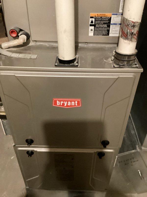 Completed annual cooling maintenance visit on Bryant HVAC system. System was found low on refrigerant during inspection. Recharged system to proper levels and added UV dye for future leak detection. All tune-up procedures performed with no additional concerns noted.