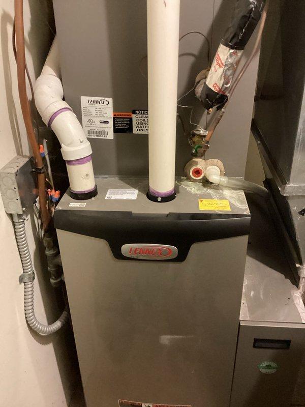 Completed comprehensive AC tune-up including thorough cleaning of outdoor condenser coils which showed significant accumulation of dirt, dust, and debris. Replaced 20x25x4 air filter at indoor Lennox unit. All system components inspected and found operating within normal parameters.