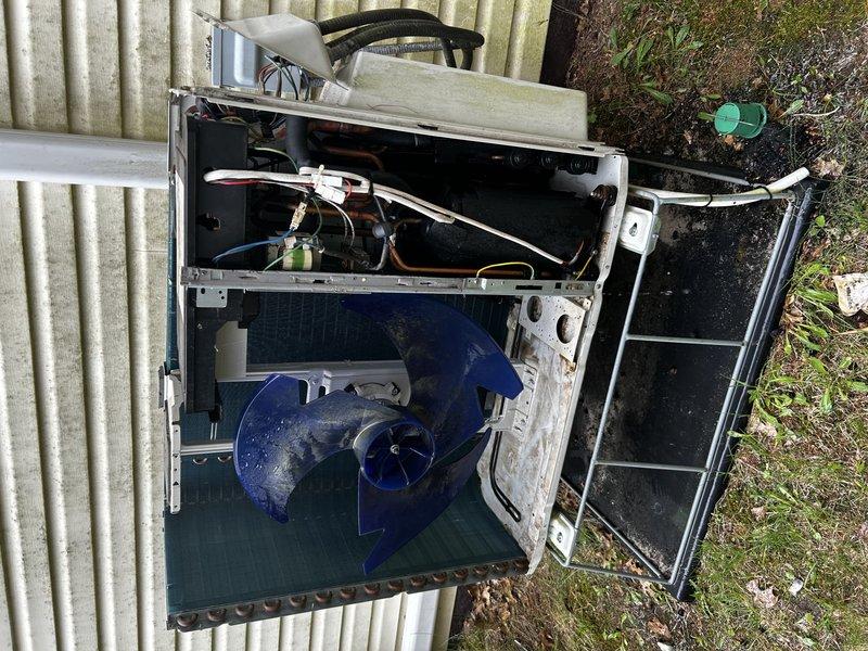 Performed preventative maintenance on two mini-split systems with a total of six indoor heads. Inspected and cleaned all air filters, noting that units in the kitchen and master bedroom required more thorough cleaning due to accumulated debris. Verified operational performance by testing temperature differential at each head while running at 100% cooling capacity, confirming excellent temperature drop across all zones. Disassembled both outdoor condensing units, thoroughly cleaned condenser coils, and removed debris from accessible components. All systems tested and confirmed operating within normal parameters. Recommended professional deep cleaning service for the kitchen and master bedroom indoor units to maintain optimal performance and indoor air quality.