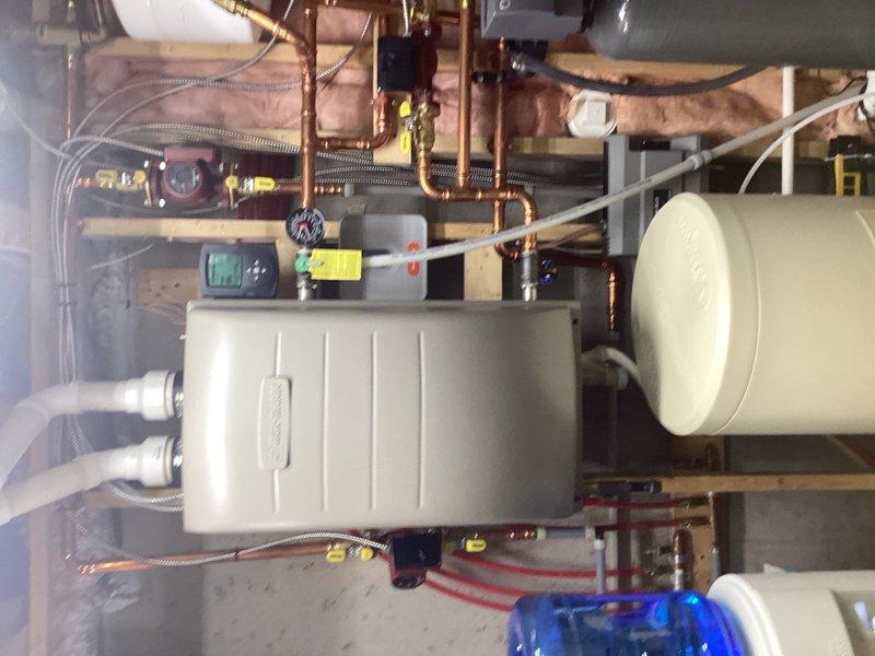 Completed comprehensive plumbing inspection as part of recurring maintenance service. Replaced wax ring seals and successfully reset toilet to ensure proper seating and eliminate potential leak points. Inspected all visible plumbing fixtures, water heater systems, tankless unit, pressure tank, and associated copper piping throughout the residence. All components found to be in good working condition with no additional issues identified.