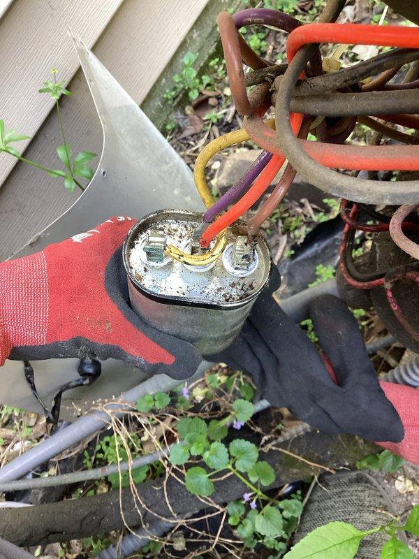 Responded to no cooling complaint on aging outdoor condensing unit. Upon arrival, confirmed system was not producing cold air. Performed diagnostic testing and found compressor failing to start despite proper voltage supply. Tested run capacitor and found it within acceptable range, ruling out capacitor failure as root cause. Determined compressor had failed mechanically and was unable to start under load. Due to age of unit and extent of corrosion visible on electrical components and cabinet, recommended full system replacement rather than compressor replacement. Explained to customer that compressor replacement on a system over 10 years old is typically not cost-effective due to reduced efficiency of other aging components and likelihood of additional failures. Customer approved compressor replacement as temporary solution. Removed failed compressor, installed replacement compressor, and reconnected all electrical connections. Evacuated system, pressure tested for leaks, and recharge