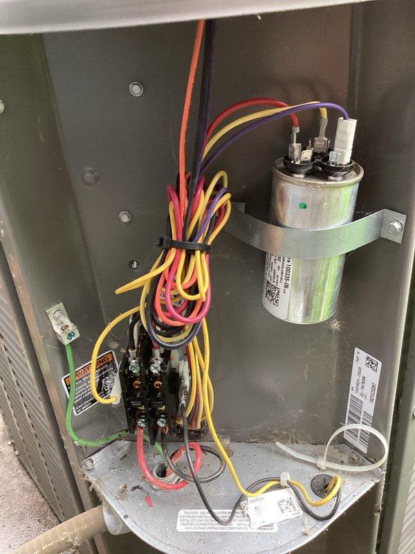 Performed comprehensive preventative maintenance tune-up on a four-year-old Lennox air conditioning system in preparation for the cooling season. Conducted full system inspection including verification of temperature splits, which were found to be within manufacturer specifications. Inspected all electrical connections at the condenser unit, confirming tight connections and proper amp draws within acceptable limits. Removed significant accumulation of cottonwood debris from condenser exterior to ensure proper airflow and heat exchange. Examined capacitor, contactors, and control panel components for signs of wear or deterioration. Verified all refrigerant line connections and insulation integrity between indoor and outdoor units. System operational testing confirmed all components functioning efficiently with no deficiencies noted. Unit is operating properly and ready for summer cooling demands.