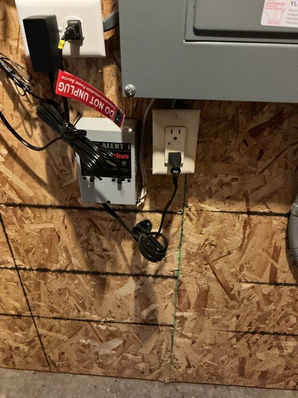 Completed comprehensive annual plumbing inspection of residential system, including examination of water pressure tank (operating at 38 PSI) and associated plumbing connections with brass fittings and valving. All plumbing components, electrical monitoring systems, and pressure regulation equipment were inspected and found to be functioning within normal parameters, with documentation captured for service records.