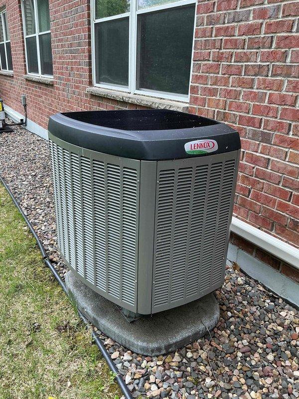 Completed seasonal cooling maintenance and AC tune-up on a 2-year-old Lennox heat pump system. Performed comprehensive inspection of indoor air handler and outdoor condensing unit, verified operational status of all components including blower motors, gas valve assembly, electrical connections, and drainage systems. All equipment found to be functioning properly with no issues identified during this family rewards cooling visit.