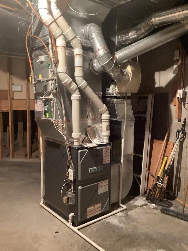 Completed scheduled cooling system tune-up and maintenance inspection on residential HVAC system. Performed comprehensive evaluation of outdoor condenser unit and indoor furnace components, verified all operational parameters within normal ranges, and confirmed system is functioning properly. Recommended capacitor replacement as preventive maintenance to ensure continued reliable operation.