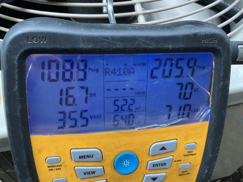 # HVAC Maintenance - Agreement Summary

Performed annual cooling system tune-up on 11-year-old AC unit. All major components including contactor, compressor, and fan motor tested within specifications. Refrigerant levels confirmed at proper charge. Capacitor tested out of acceptable range and was replaced. System tested for proper operation following repair and confirmed fully operational.

---

# Detailed Technical Description

Completed comprehensive annual preventive maintenance inspection on an 11-year-old residential air conditioning system as part of ongoing maintenance agreement. Upon arrival, conducted systematic evaluation of all critical system components to ensure optimal performance and identify any potential issues.

**Diagnostic Testing Performed:**

Utilized digital multimeter and refrigerant gauges to perform thorough electrical and refrigerant system diagnostics. Measured voltage and amperage at contactor to verify proper electrical supply and load characteristics. Tes