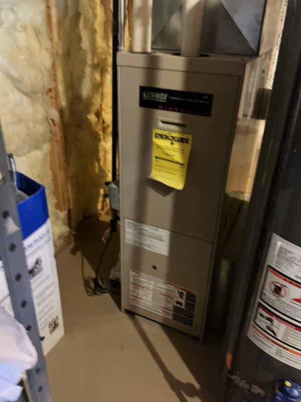 Responded to no hot water complaint and diagnosed failed gas valve on existing water heater. Removed and disposed of old unit, then installed new 40-gallon Bradford White gas water heater with standard atmospheric venting and 10-year warranty. Connected gas supply line, water supply and discharge piping, temperature and pressure relief valve with proper drainage, and verified all connections for leaks. Tested unit operation, confirmed proper ignition sequence, and ensured adequate combustion air and venting per manufacturer specifications.
