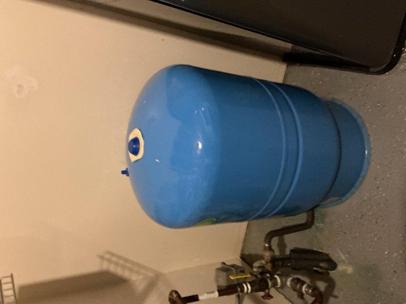 Completed comprehensive plumbing inspection of residential system. Water heater and pressure tank both showing signs of age and wear, recommended replacement of both units for optimal system performance. Identified that Rosco filter requires replacement and discovered that shut-off valves (stops) beneath nearly all faucets are seized in the open position, limiting ability to isolate fixtures for future maintenance or repairs.