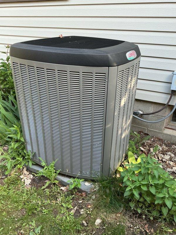 Responded to service call for air conditioning system not operating properly. Diagnosed failed 35/5 dual run capacitor on outdoor condenser unit. De-energized system and safely discharged old capacitor before removal. Installed new 35/5 capacitor with proper electrical connections to compressor and condenser fan motor. Restored power to unit and verified proper startup sequence with compressor and fan motor engaging correctly. System tested and confirmed cooling operation restored to normal parameters.