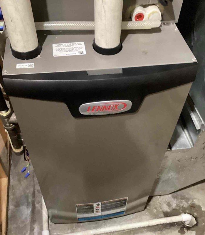 Completed annual AC tune-up on 4-year-old Lennox FRP system. Performed routine maintenance including cleaning components, inspecting all equipment connections and operational elements, and conducting operational tests. System is functioning properly with no issues identified.
