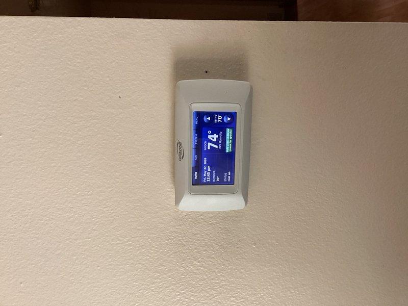 Responded to no heat call with reported thermostat communication errors between AC and furnace units. Upon arrival, found system operating normally with furnace running and responding properly to thermostat heat calls. No error codes present at thermostat or system controls during inspection. Performed operational testing of both heating and cooling modes, running furnace and AC unit for 15 minutes each to verify proper cycling and communication. Inspected all low voltage wiring connections at thermostat, furnace, and outdoor unit—all connections secure and intact. System demonstrated consistent operation throughout testing period with no fault codes generated. Recommended thermostat upgrade to newer model if intermittent communication issues continue. System left in proper working order.