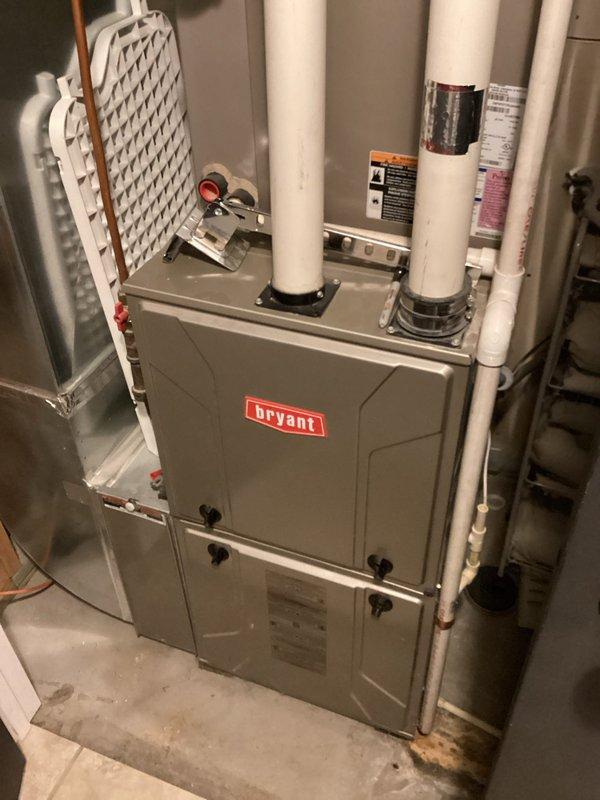 Completed seasonal AC tune-up on dual Bryant HVAC system under preventative maintenance agreement. Performed comprehensive inspection of both indoor furnace unit and outdoor condenser, verified proper operation of all components, and cleaned outdoor condenser coils to ensure optimal airflow and efficiency for cooling season.