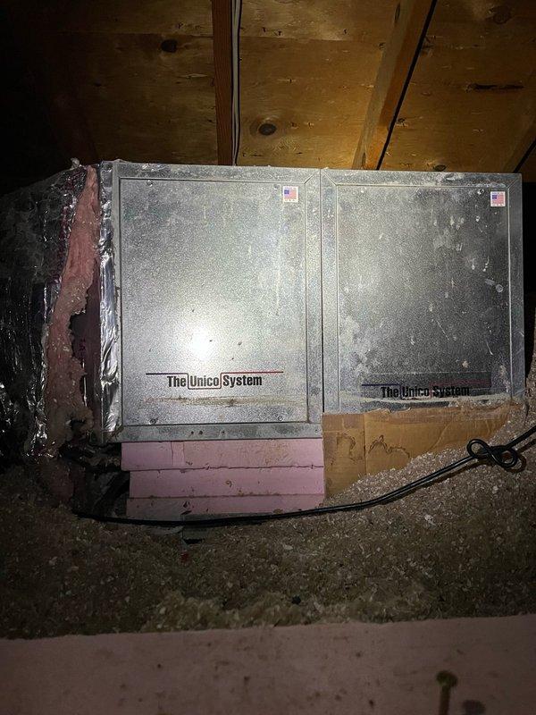 Completed annual AC maintenance tune-up on 10-year-old system. Removed panels and thoroughly rinsed heavily soiled condenser coil to restore proper airflow. Inspected electrical components with capacitor testing within specifications. Removed mouse nest from electrical compartment with no wire damage observed. Changed indoor air filter and verified UV light operation was functioning correctly, confirming thermostat notification was routine annual maintenance reminder. Checked evaporator drain line for proper drainage. System startup and operational testing confirmed proper function with 20-degree temperature split across the coil.